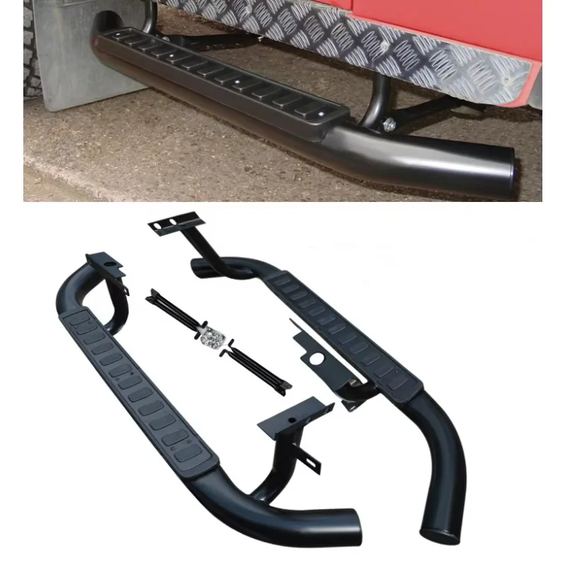 

Black Edition Fire & Ice Style Running Boards Side Steps for Land Rover Defender 90 1990-2016 LR008379B