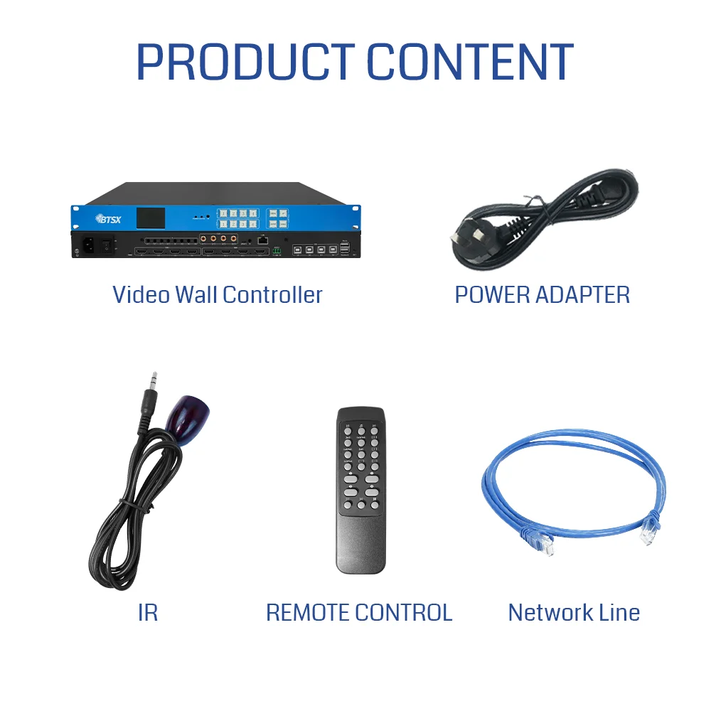 

4K60 Seamless Video Wall Processor with 4x HDMI 2.0 Input Output, Matrix Switching and Window Roaming Control