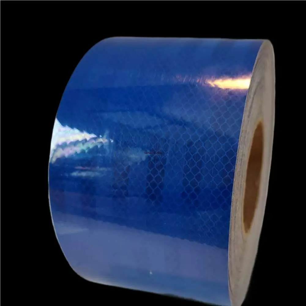 2.5cm/5cm/10cm Blue Micro Reflective Tapes High Intensity Retro Adhesive Strips Waterpoof Safety Warning Reflectors Car Stickers