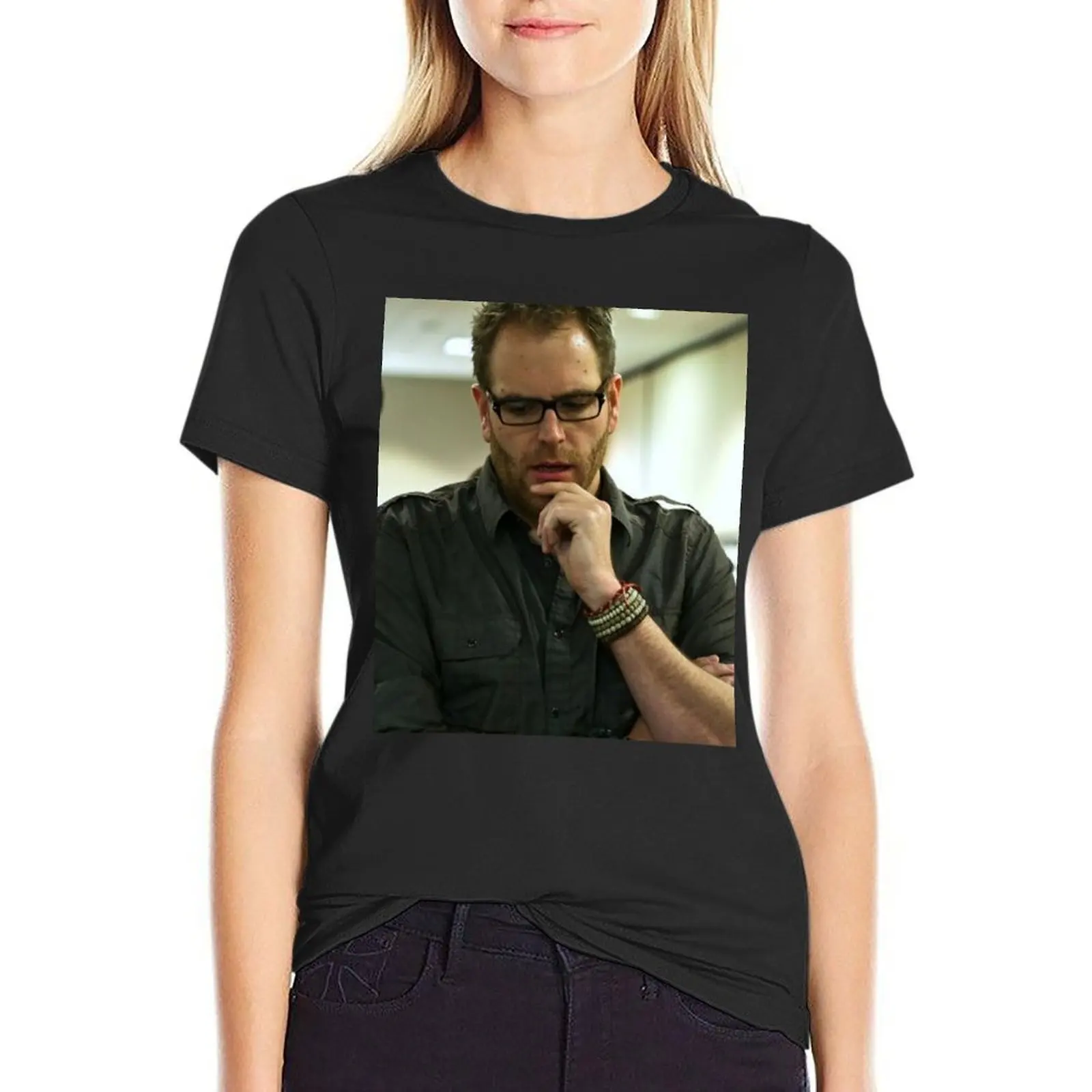 Josh Gates awesome T-Shirt summer clothes cute tops tees Womens clothing