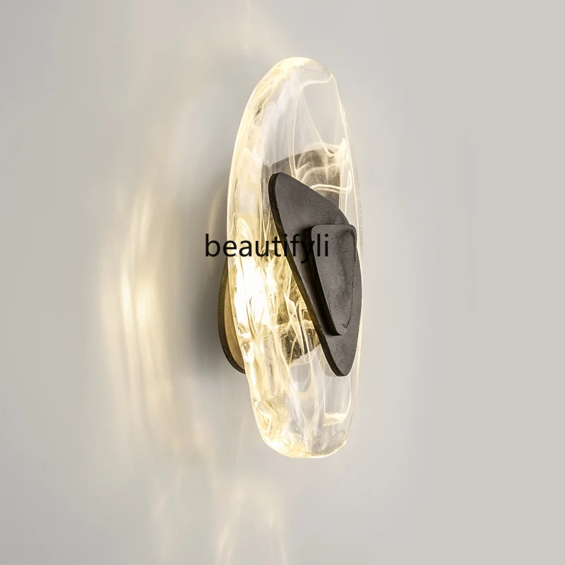 Post-Modern Simple and Light Luxury Crystal Wall Lamp Designer Creative   Wall Light Bulb Bedroom Bedside Art Wall Lamp