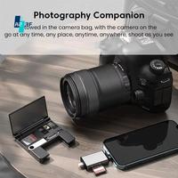 A23F-7 In 1 Multifunctional Card Reader Storage Box SD Card Case OTG Adapter USB2.0 Type-C Adapter Card Storage Box