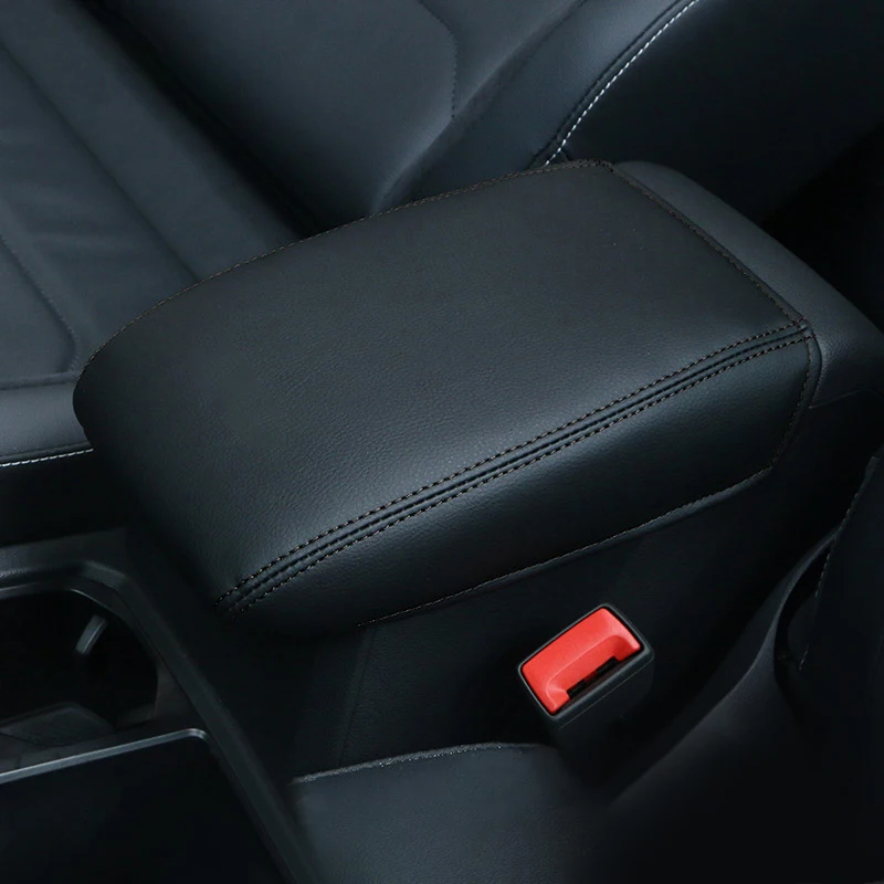 Car Armrest Box Cover Leather Case For Volkswagen VW Tiguan MK2 2016 2017 2018 2019 2020 2021 2022 2023 Allspace Accessories view 6