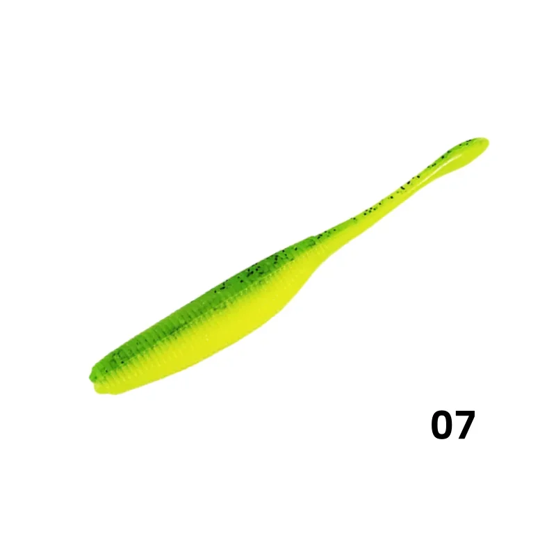 MUKUN 5PCS Stick Wurm Softbait Angeln Köder Gesalzen Gerade Schwanz 75mm 90mm 110mm Perfekte Schwimmen kunststoff Traum Schuss Weiche – Detail 15