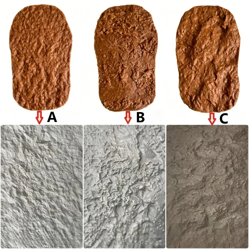 30x18cm Cement Imitation Stone Texture Embossing Silicone Mold Simulation Rock Texture Ceramic Rockery Stone Special Tools