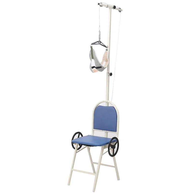 Convenient T-Shape Reinforced Support Home Rehabilitation Chair for Cervical Traction and Orthopedic Correction Devices