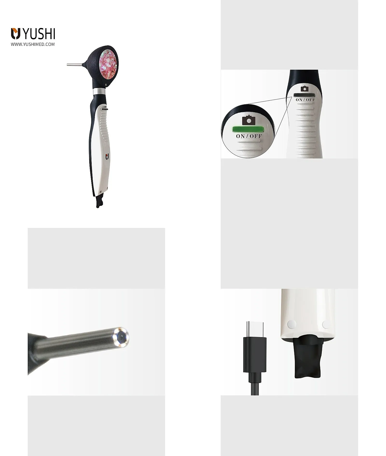 USB Digital Otoscope Endoscope Ear Specula for ENT Exam Home Use
