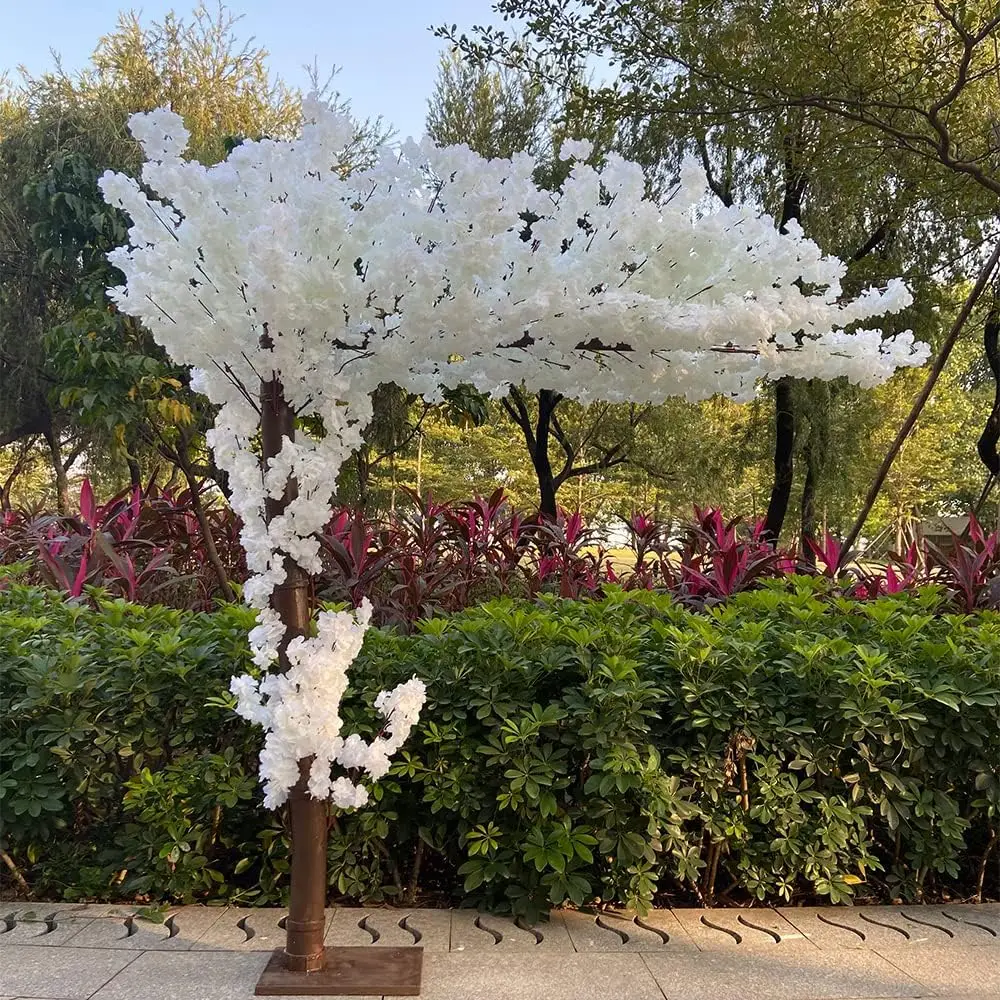

Artificial Cherry Tree, White Fake Cherry Blossom Indoor and Outdoor Wedding Party Holiday Garden Decoration