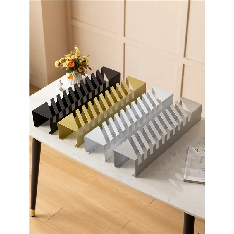 (for 1 piece)Modern Large Wood Grain Tile Granite Quartz Stone Display Stand Vertical Metal Floor Organizer  Tile Display Rack view 3