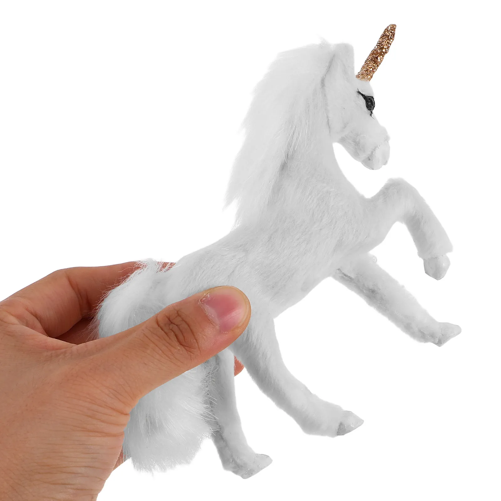 

2Pcs Unicorn Decoration Realistic Simulation Ornaments for Home Office Room Decor and Photography Prop Miniature Standing