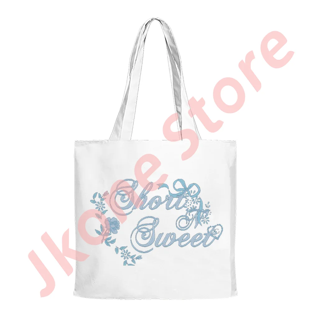 Sabrina Carpenter Short n' Sweet Bolso de lona Nuevo logotipo Tote Unisex Moda Casual Streetwear