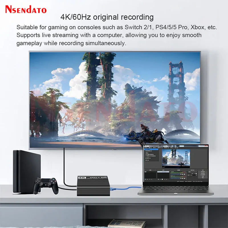 4K USB3.0 HDMI Video Capture Card Box 1080P 60Hz HDMI to USB 3.0 Game Capture Grabber With Loop Out for PS4 Live PC Camera