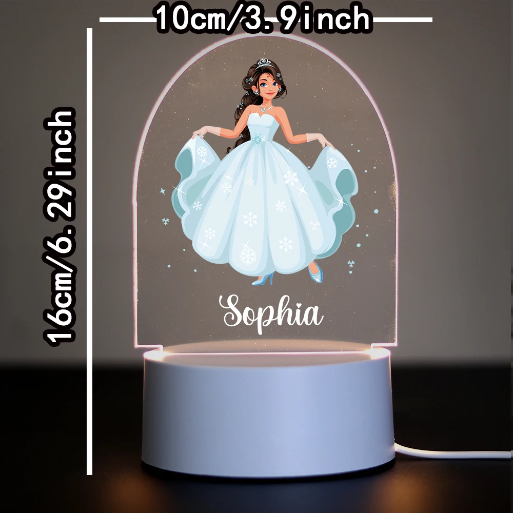 1 pc hot sale colored birthday celebration UV Print Custom Name Children'S Lamp 3D Night Light Kids Birthday Gift