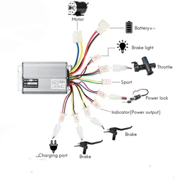 DC Brush Motor Controller para bicicleta elétrica, controlador de velocidade para motor escovado, peças de bicicleta, 36V, 48V, 1000W, 30A