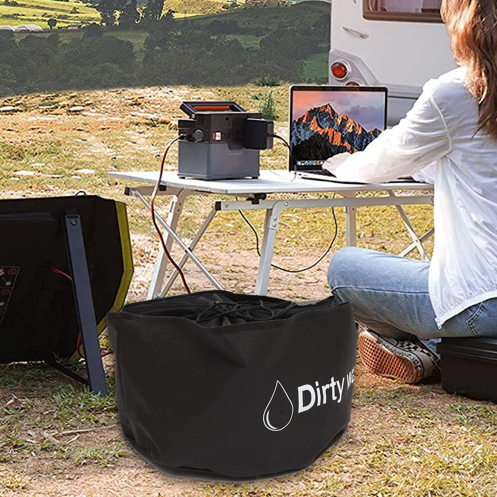 

Waterproof Hose Storage Bag 600D Oxford Cloth RV Tool Organizer Durable Utility Bag Wire Pouch Electrician Storage Solution