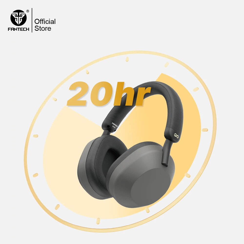 FANTECH GO TUNE WH06 سماعات رأس لاسلكية 3.5 ملم سماعة رأس سلكية 40 ملم سائق 20 ساعة من تشغيل الموسيقى مع ميكروفون #1