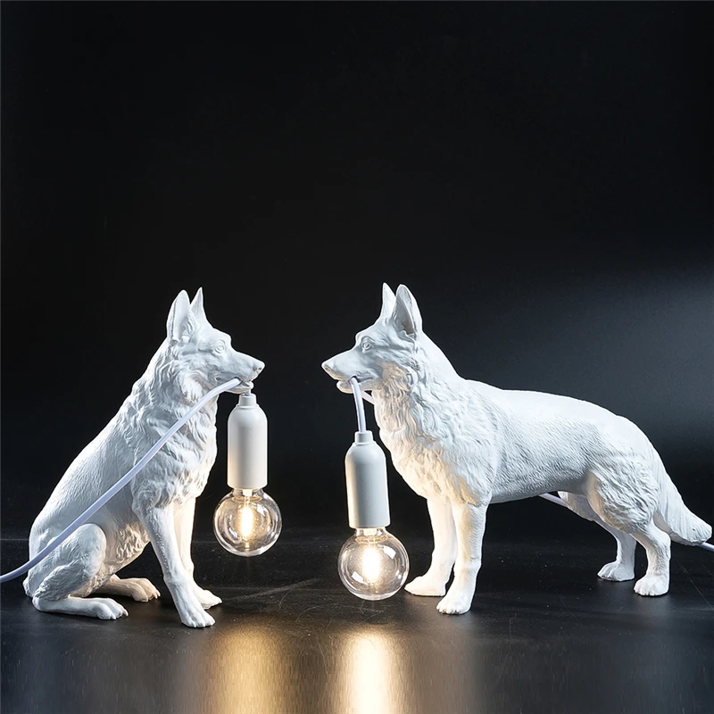 German Shepherd Resin Lamp Nor - Resin Art In Floor 评论和价格