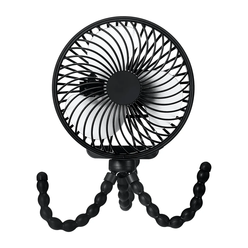 Octopus Fan Summer Portable Fan Multifunctional Holder Fan Desktop 2000mah Rechargeable Mini 4 Gears Air Cooling Fan with LED