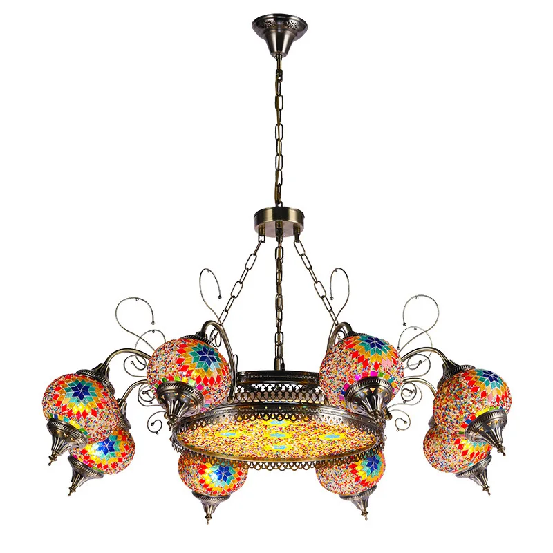 Bohemian Turkish restaurant chandelier duplex chandelier retro romantic cafe western restaurant eight chandelier