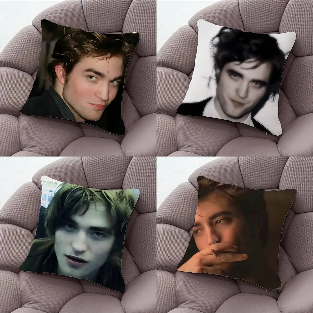 

R-Robert Pattinson Pillow Case Plush Fabric Soft Double-Sided Printed Sofa Warm Winter Home Gift Cushion Cover