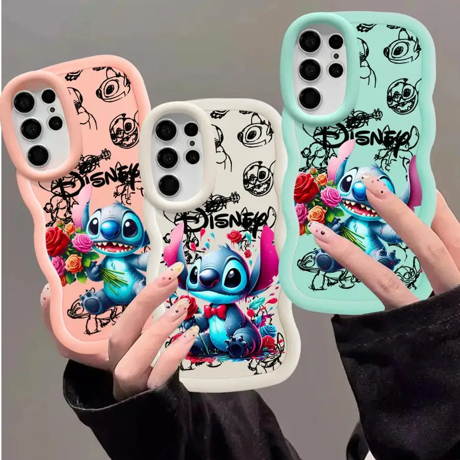 Disney Stitch Cartoon Case for Samsung Galaxy S25 S24 Ultra S23 S22 Plus S21 FE S20 S25Ultra Soft Phone Funda