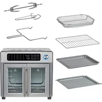 Extra Large French Door Air Fryer Toaster Oven Combo 26QT 24 Cooking Functions Digital Stainless Steel with 7 6