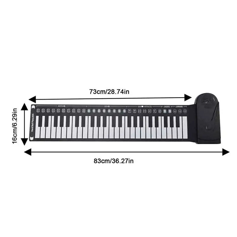 Roll Up Piano Mat Electric Portable Foldable Music Keyboard 49 Keys Music Keyboard Educational Toy For Kids Beginners Adults