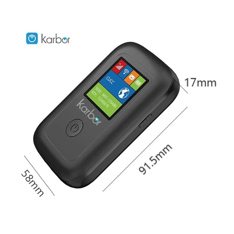 Karbor MIFI Miini Bolso externo portátil WiFi 2.4G 3000mah Bateria Repetidor 4G LTE Router 150mbps Slot para cartão Sim