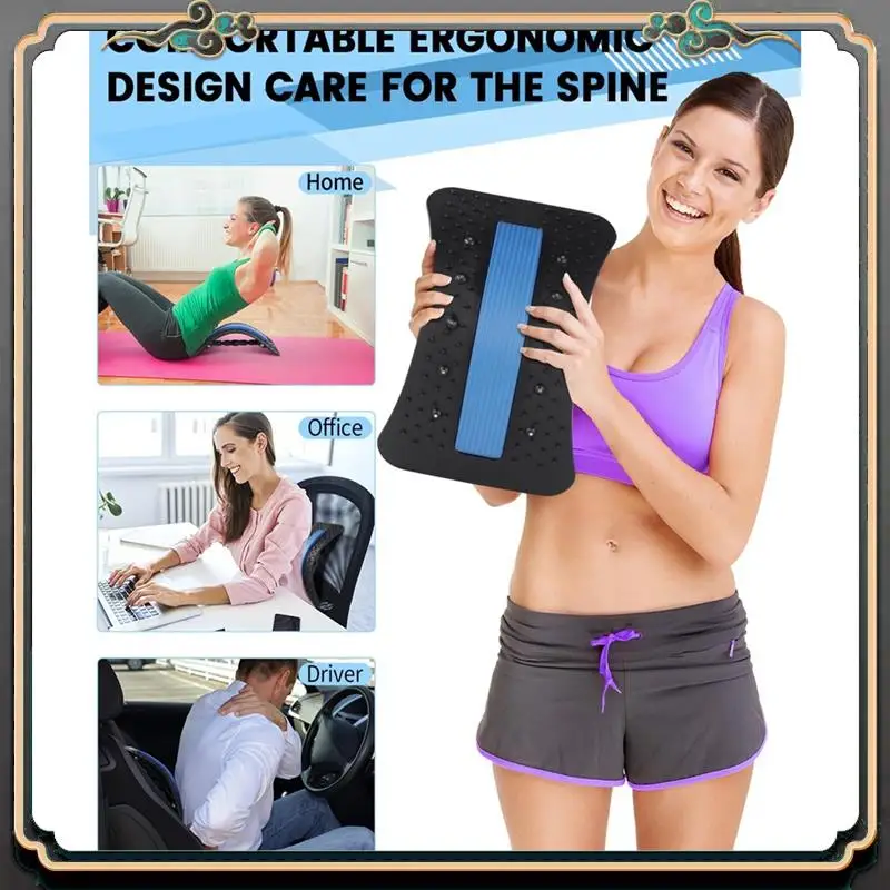 

Back Stretcher Lumbar Back Cracker With Magnet Back Massager For Back Stretcher For Lower And Upper Back Pain Relief Durable