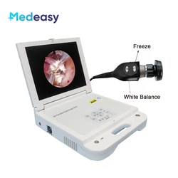 Full HD Portable Endoscopy Camera Unit, Endoscope Camera System with Medical Monitor, LED Light Source and HD Recorder