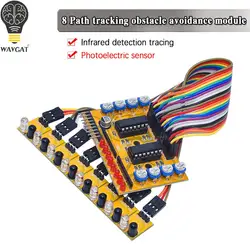 Eight Road 8 Channel Infrared Detector Tracking Transmission Line Obstacle Avoidance Sensor Module for Arduino Diy Car Robot