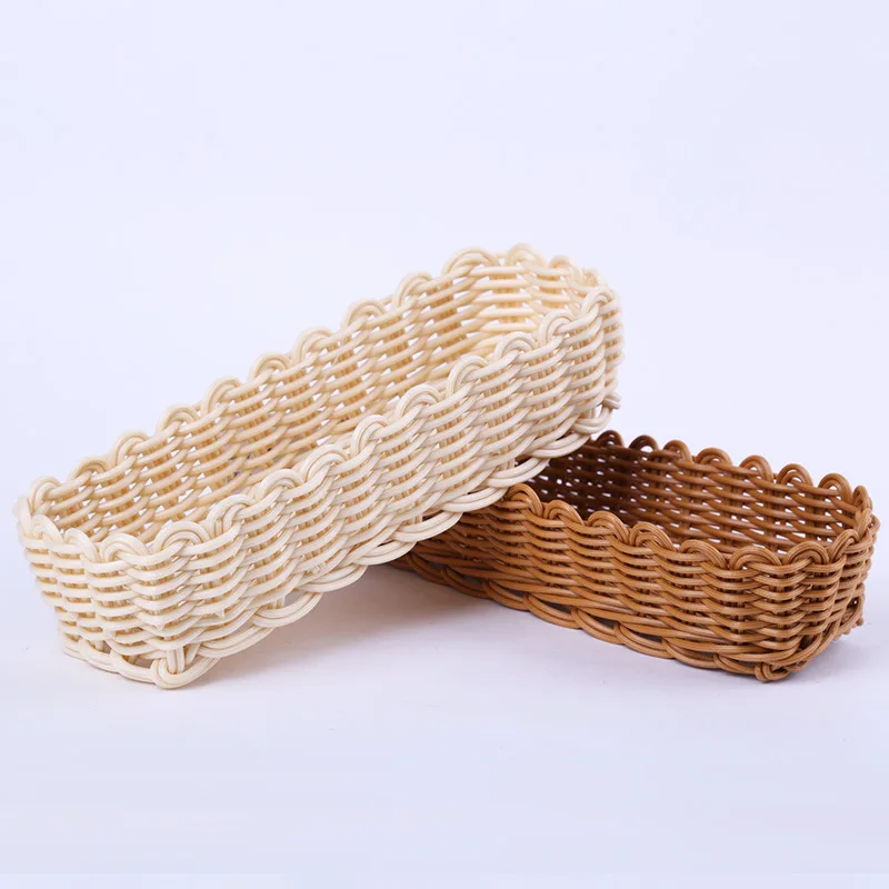 

Imitation Vine Basket Tableware Storage Basket Knife and Fork Basket Western Restaurant