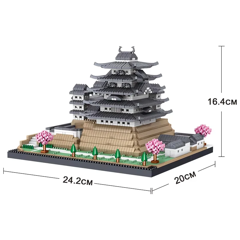 Blocs de construction château Himeji créatifs, 2660 pièces, modèle de ville de renommée mondiale, vue sur la rue, Architecture, briques à assembler, jouet cadeau pour enfant