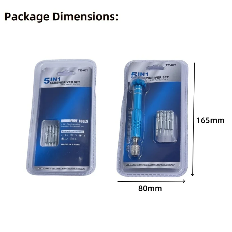   MINI Precision ไขควงเครื่องมือนาฬิกาโทรศัพท์มือถือไขควงความแม่นยําสกรูชุดซ่อมเซลล์ 5 In 1 ไขควง