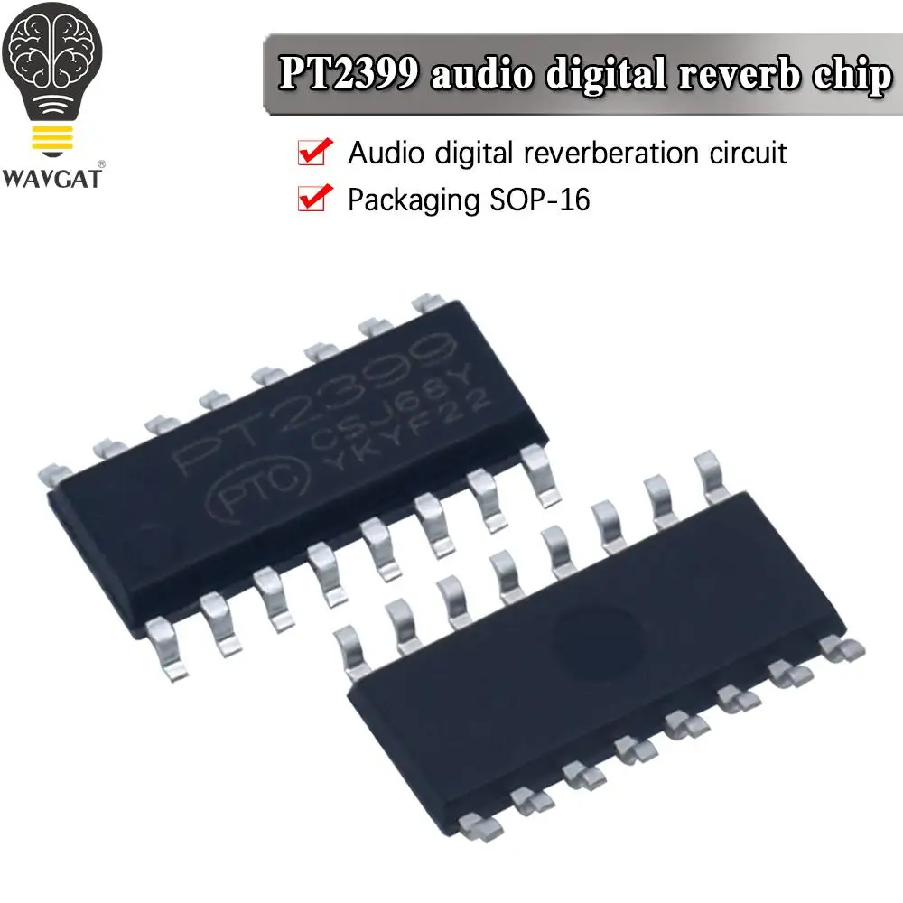 10 pçs/lote CD2399 PT2399 SMD PTC SOP IC chip de circuito integrado de processamento de reverb digital de áudio autêntico e original