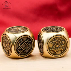 Six-faced Four Sacred beast money Fidget Spinner EDC Copper Stress Relief Cube Decompression Cube Adult Antistress Fidget Toys