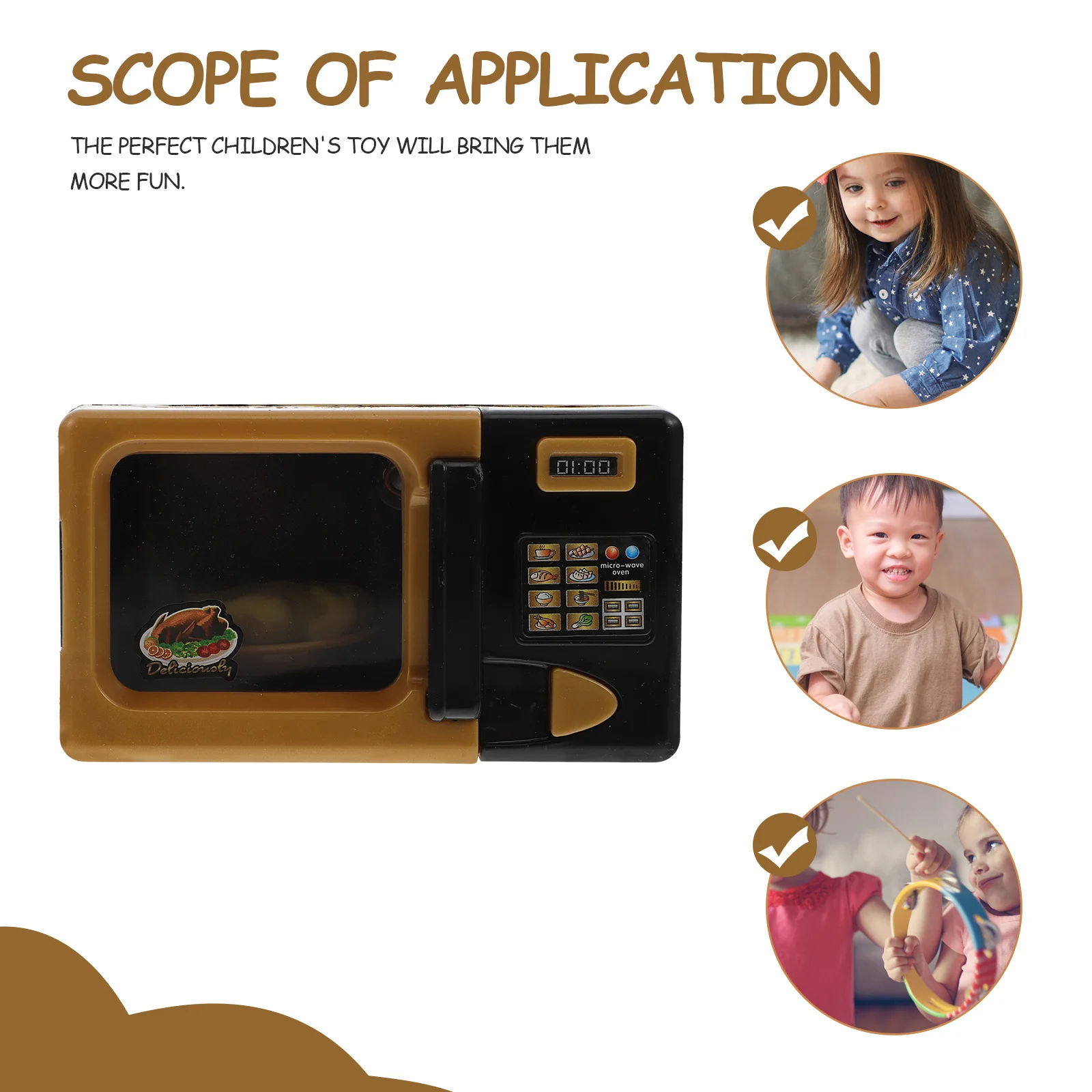 Mini forno a microonde creativo Fornitura di gioco Forno a microonde simulato Mobili educativi decorativi per bambini