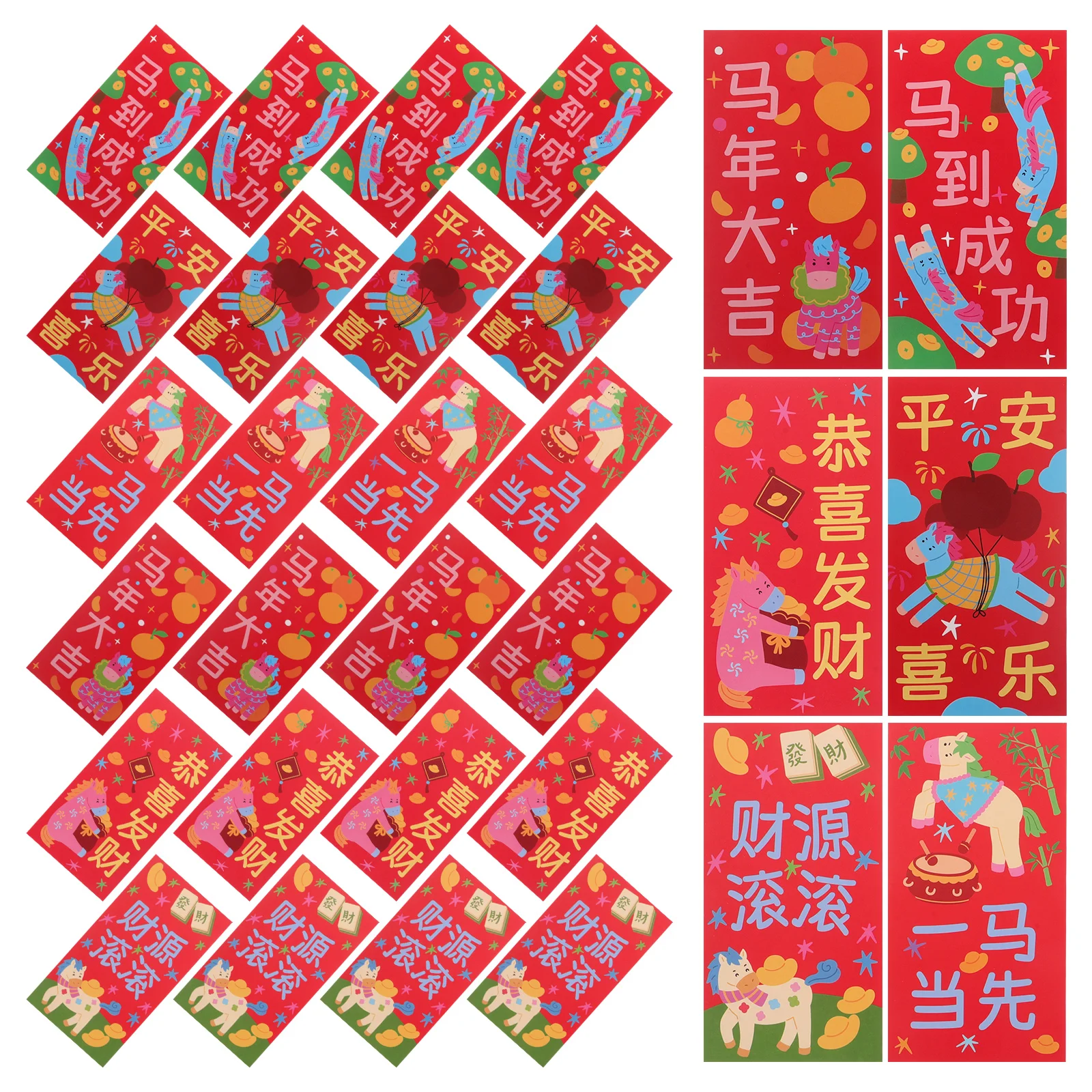 

36pcs Red Envelopes Creative Chinese New Year Money Packets Sturdy Spring Festival Cash Envelope for Festive