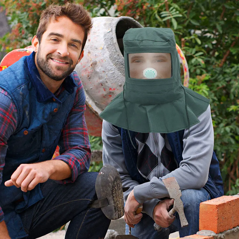 

Промышленный защитный шлем для пескоструйных работ: легкий, дышащий, из холщовой ткани, со стеклянной вставкой, с амортизирующей прокладкой, для четкого звукопоглощения