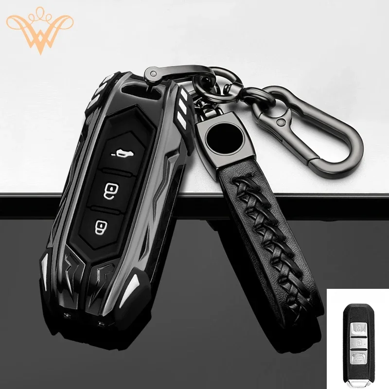 Zinc Alloy Car Key Case Cover Protect Shell Bag For Baojun 510 730 360 560 RS-5 530 630 For Wuling Hongguang S Car Accessories