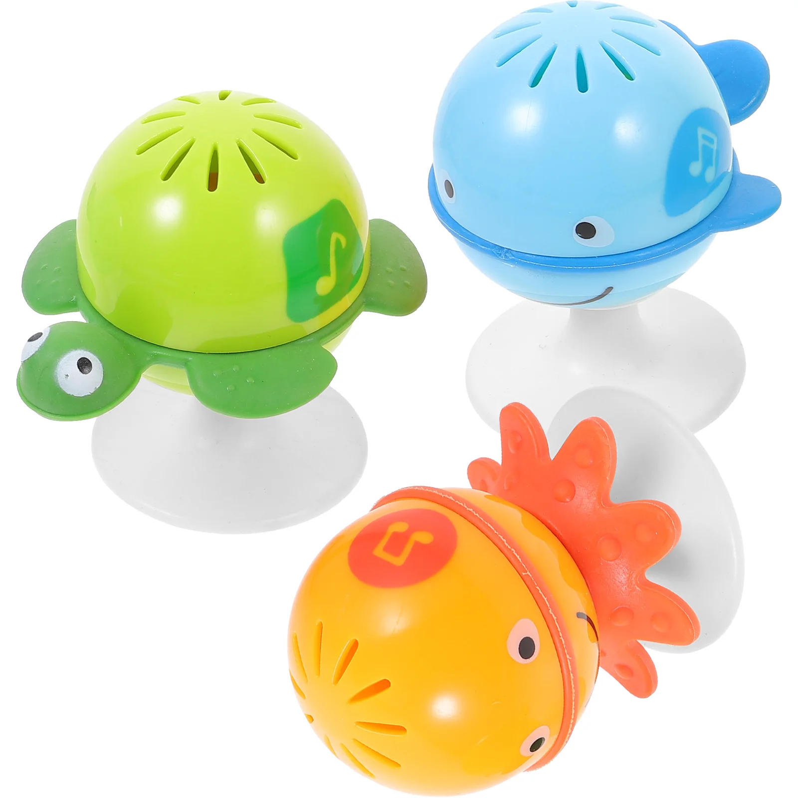 3 Pcs Suckers The Bell Infant Plaything Ocean with Suction Cups Baby Feeding Helper