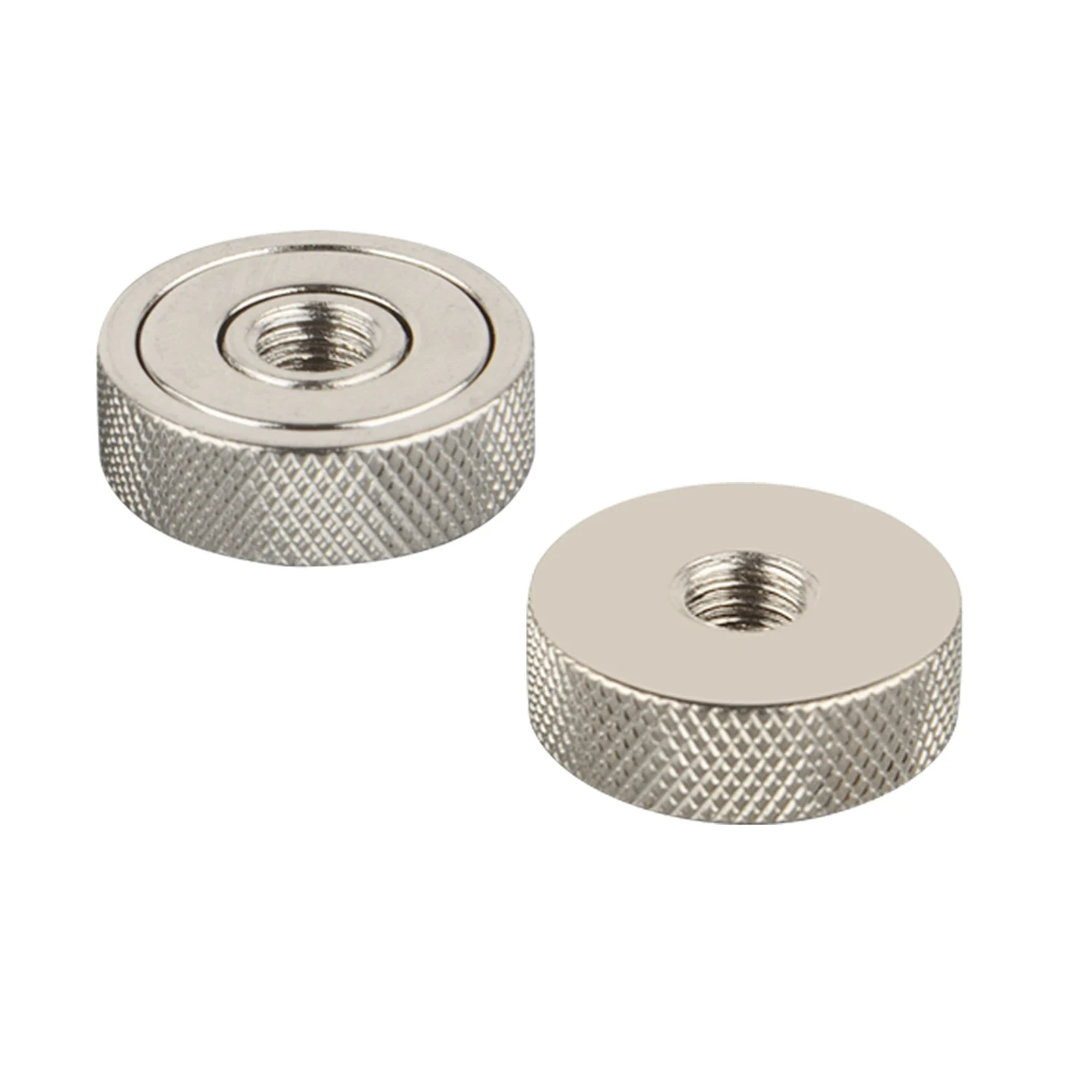 Strong Neodymium Disc Magnet  Knurl Steel Cup Pot D25mm M6 Internal Thread Hole Magnetic Removable Mounting Camera Lighting