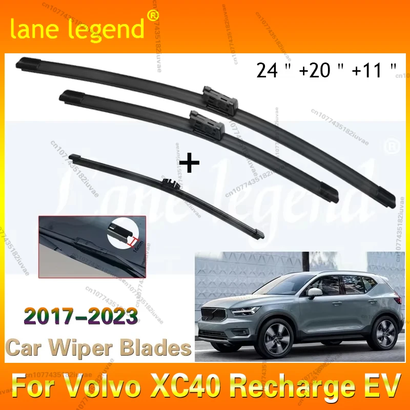 For Volvo XC40 Recharge EV 2017 2018 2019 2020 2021 2022 2023 Front Rear Wiper Blades Windscreen Windshield Window Accessories