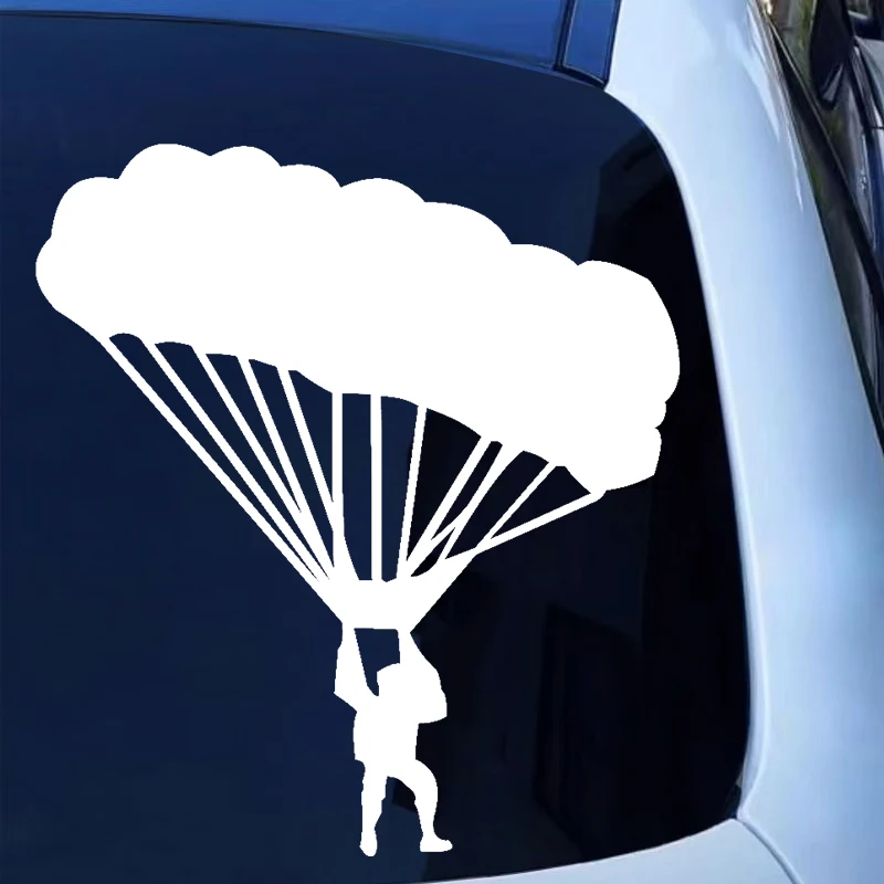 Смешная Автомобильная наклейка Skydiver, Виниловая наклейка для автомобиля, Стильные наклейки на дверь и окно, выберите размер