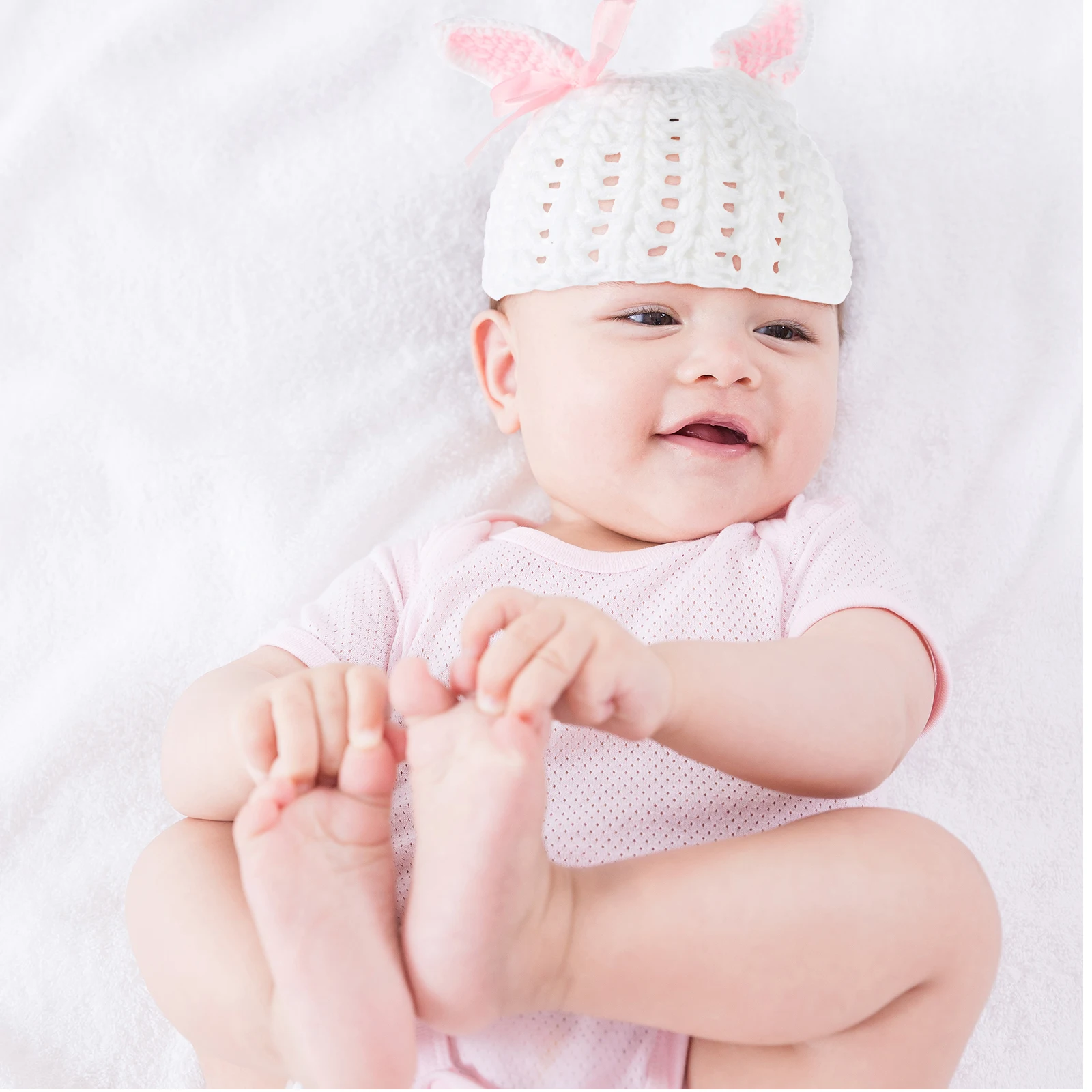 

Bunny 100 Days Photoshoot Newborn Clothes Props Infant Yarn First Birthday Outfit Girl Child Knitted Hat Pants Baby Shoot Woolen
