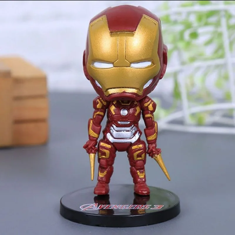جديد BeastKingdom مارفل ثور الرجل الحديدي سبايدرمان كابتن أمريكا لطيف Q طبعة عروسة كارتون زخرفة الأطفال نموذج لجسم لعبة