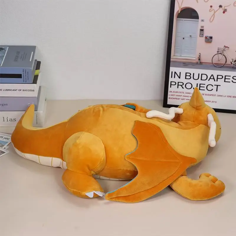 50 cm Pokemo Dragonite Plüsch Stofftier Kissen Nette Anime Cartoon Dragonite Puppe Kissen Schlaf Kissen Kinder Geburtstag Weihnachten Geschenk