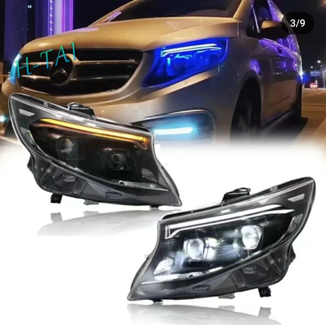 Koplamp Montage Voor 2016-2017 2018 2019 2020-2025 Mercedes Benz Vito W447 Startup METRIS met Startup Animatie, koplamp