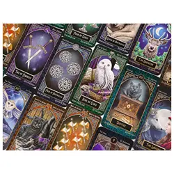 Tarot Cards for Beginners Meanings 12*7 Cm with Guidebook Board Games Bivination Prophet Fortune-Telling Fate Prediction Card.