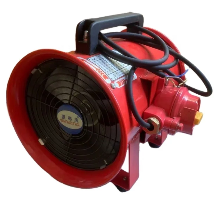 12 Inch High Speed Portable Blower Portable Ventilation Axial Air Fan Copper Motor Aluminum Blade Explosion Proof Ventilating Bl